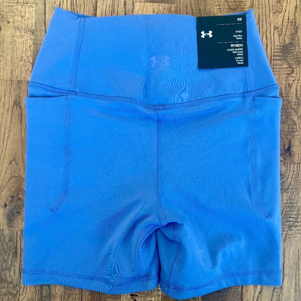 NWT Under Armour Meridian‎ Middy Biker Shorts Spandex 5" Women's Size XS 1
